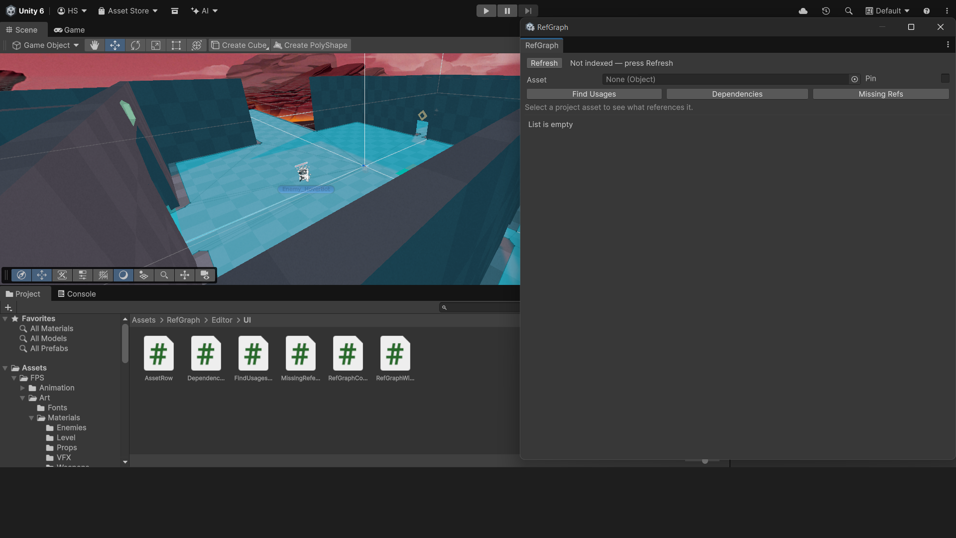 RefGraph window overview